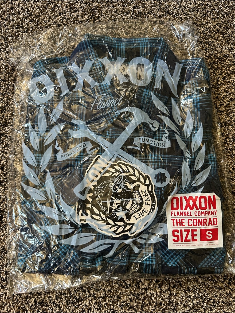 DIXXON Blue and Black Plaid Flannel Hoodie - The Conrad